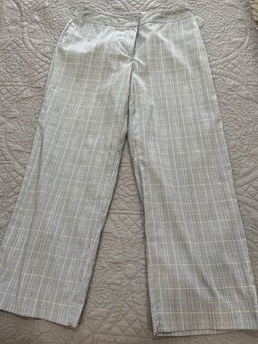 *3 for $10* Rafaella Light Gray Plaid Dress Pants 10P